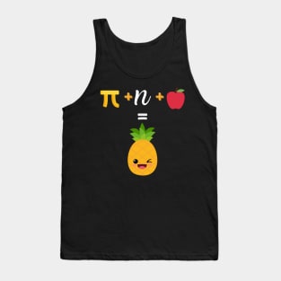 Pi day Pineapple Funny Equation Tank Top